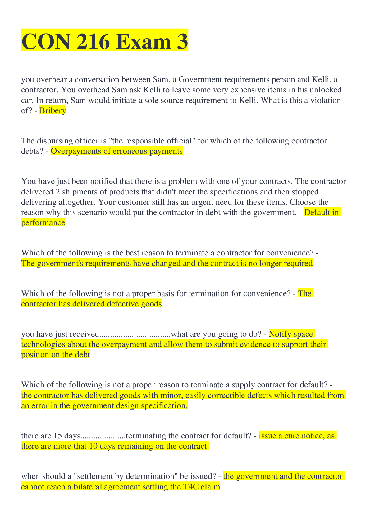 Preview image of CON 216 Exam 3 document